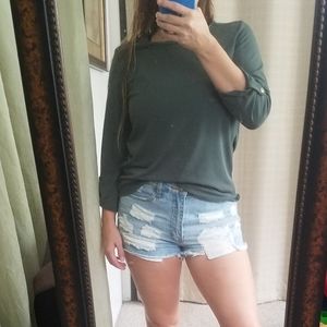 Green Long Sleeve Top